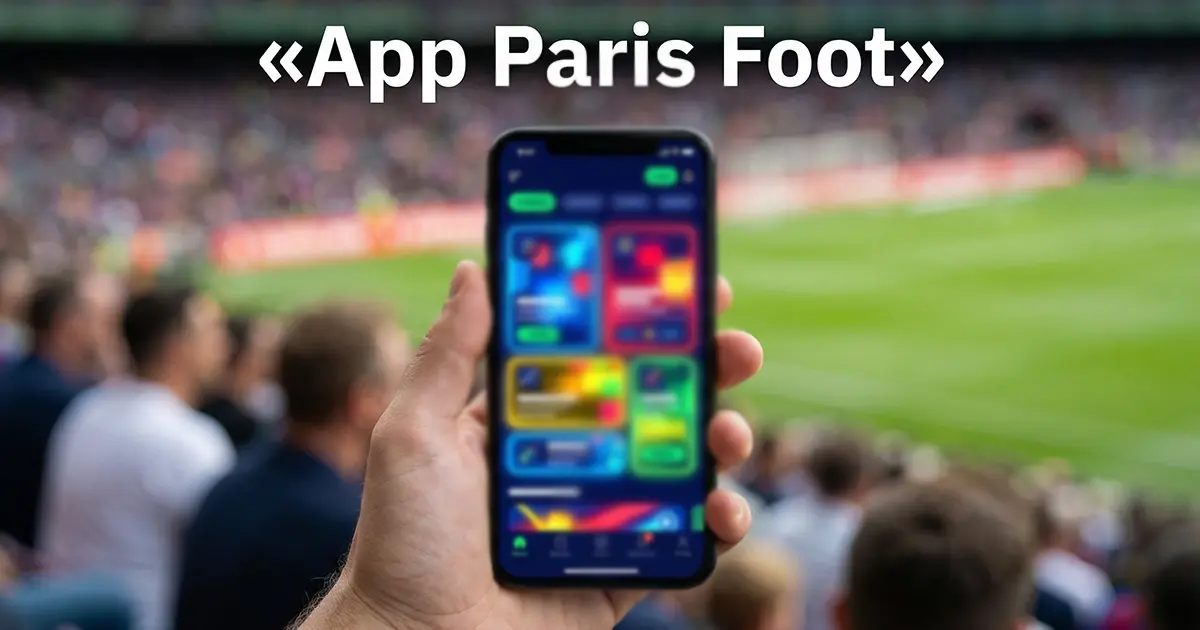 Smartphone affichant une application de paris sportifs football tenu dans une main