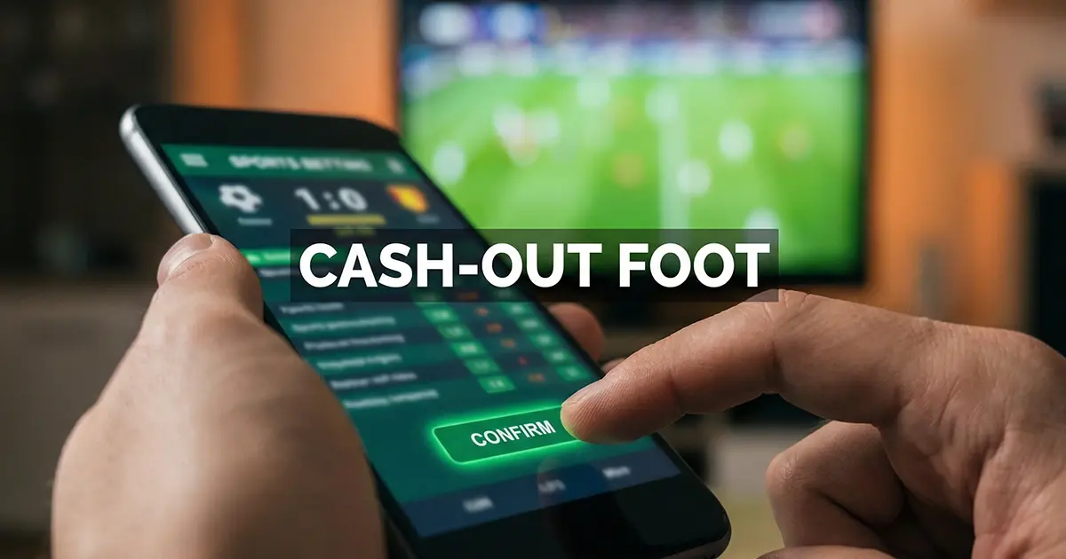 Main appuyant sur un bouton de validation sur un écran de smartphone pour un pari football