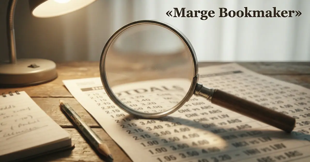 Loupe posée sur un document avec des chiffres de cotes de paris football