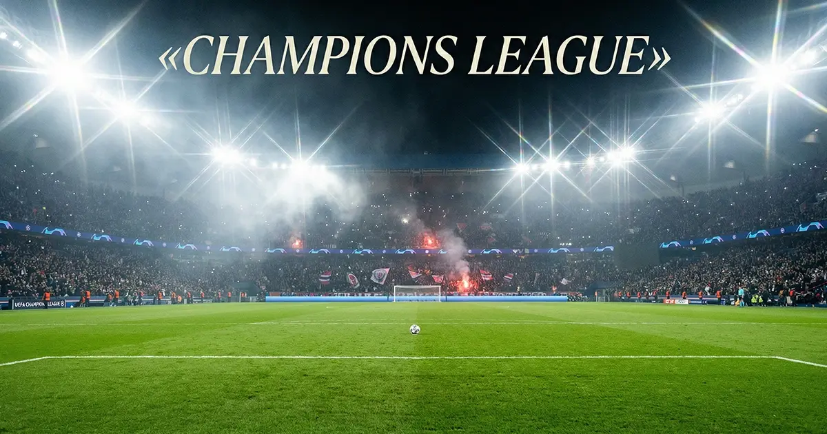 Terrain de football éclairé sous les projecteurs lors d